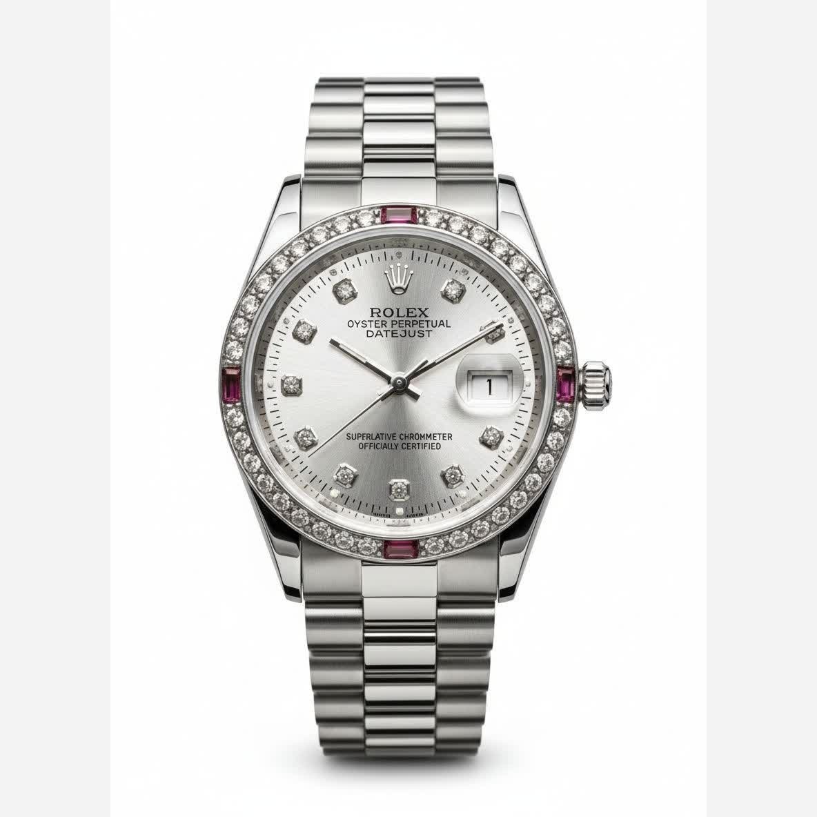 ساعت مچی مردانه رولکس دی دیت جاس ROLEX دور الماس