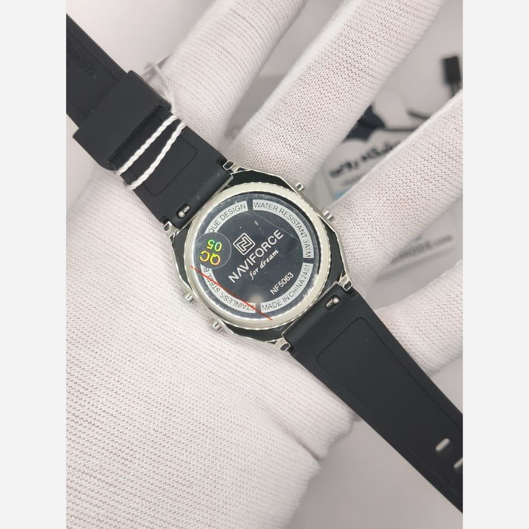 ساعت مچی زنانه دیجیتال نیوی فورس NAVIFORCE مدل Nf5063t بند رابر
