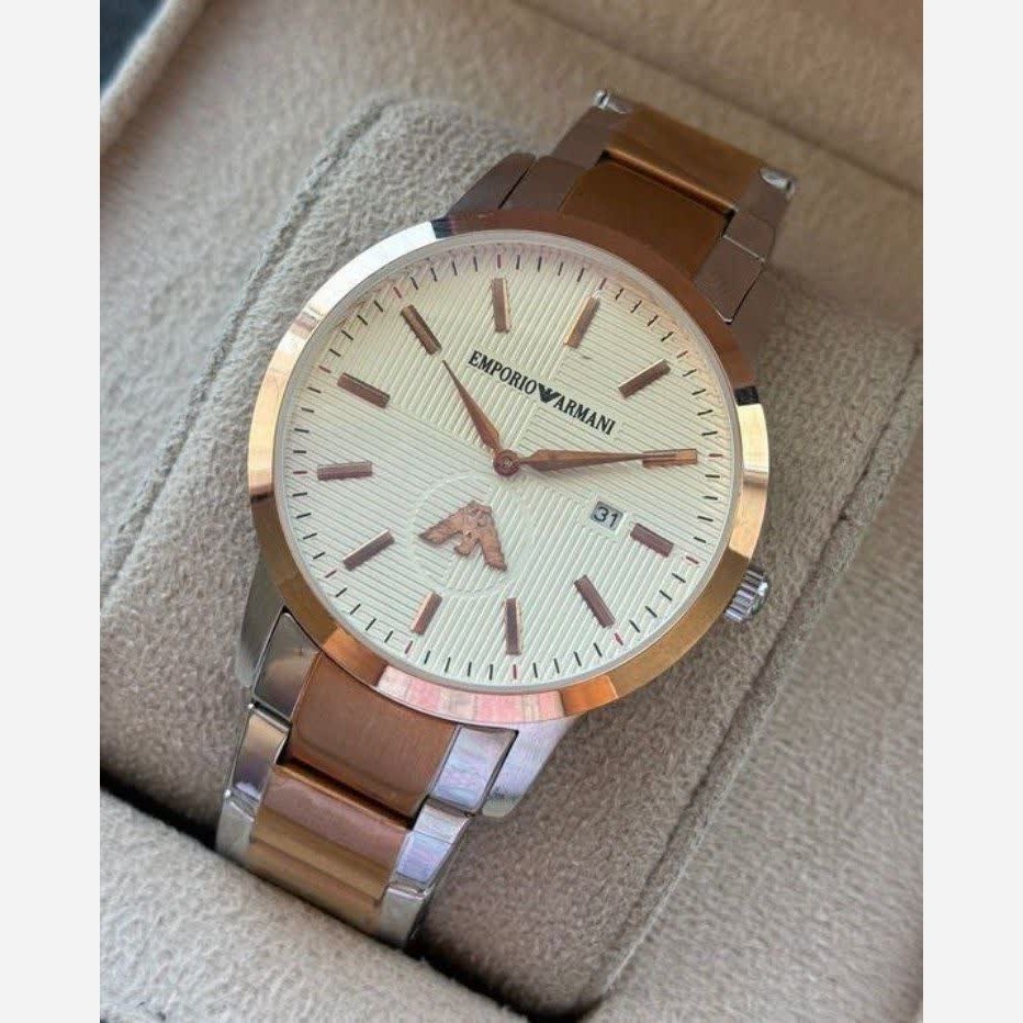 ساعت مچی مردانه امپریو آرمانی زیر ثانیه فعال EMPORIO ARMANI طلایی