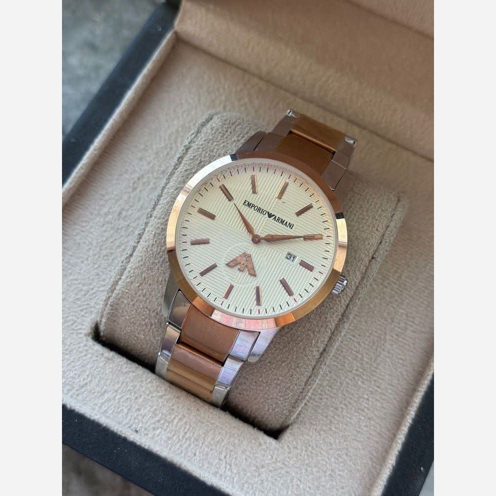 ساعت مچی مردانه امپریو آرمانی زیر ثانیه فعال EMPORIO ARMANI طلایی