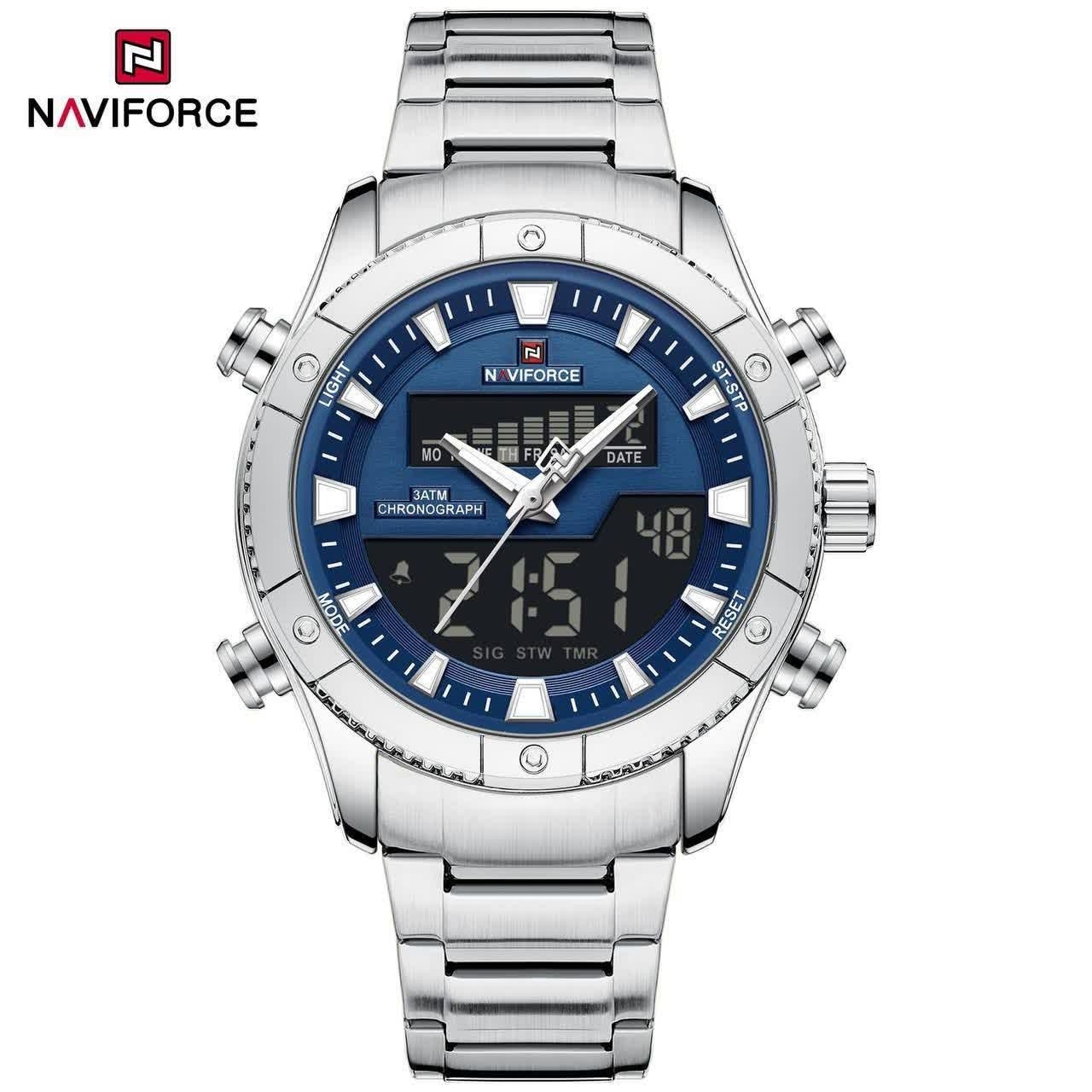 ساعت مچی مردانه عقربه ای و دیجیتال نیوی فورس NAVIFORCE مدل Nf9259 موتور ژاپنی