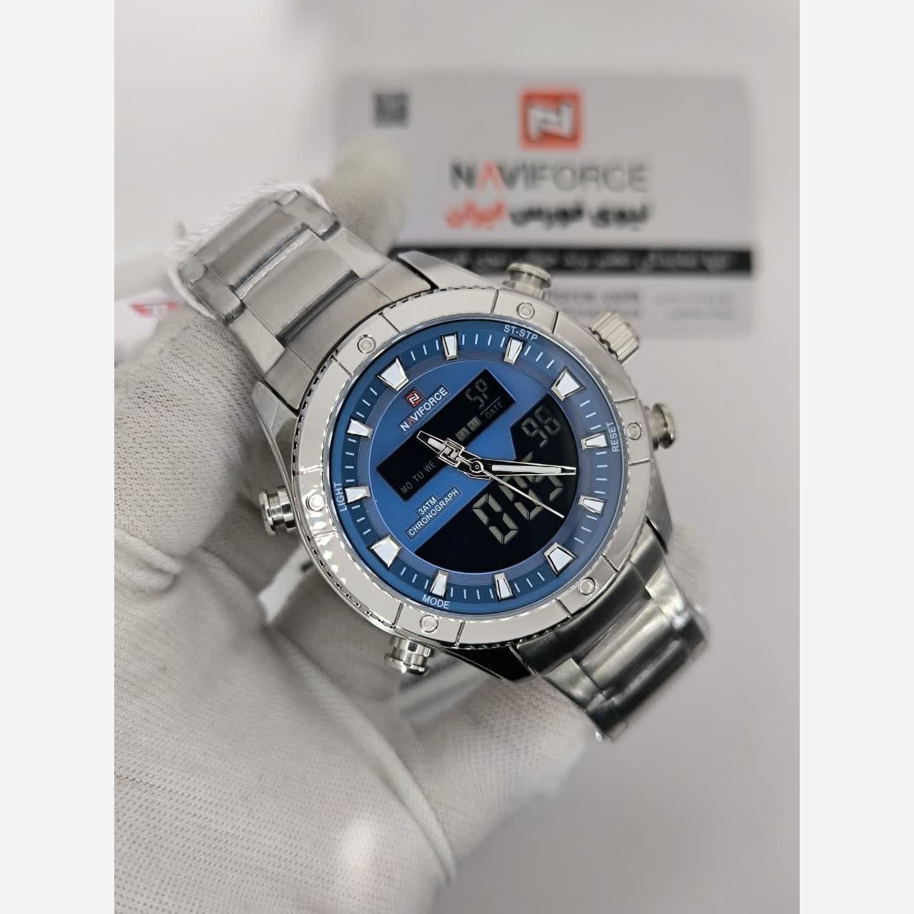 ساعت مچی مردانه عقربه ای و دیجیتال نیوی فورس NAVIFORCE مدل Nf9259 موتور ژاپنی