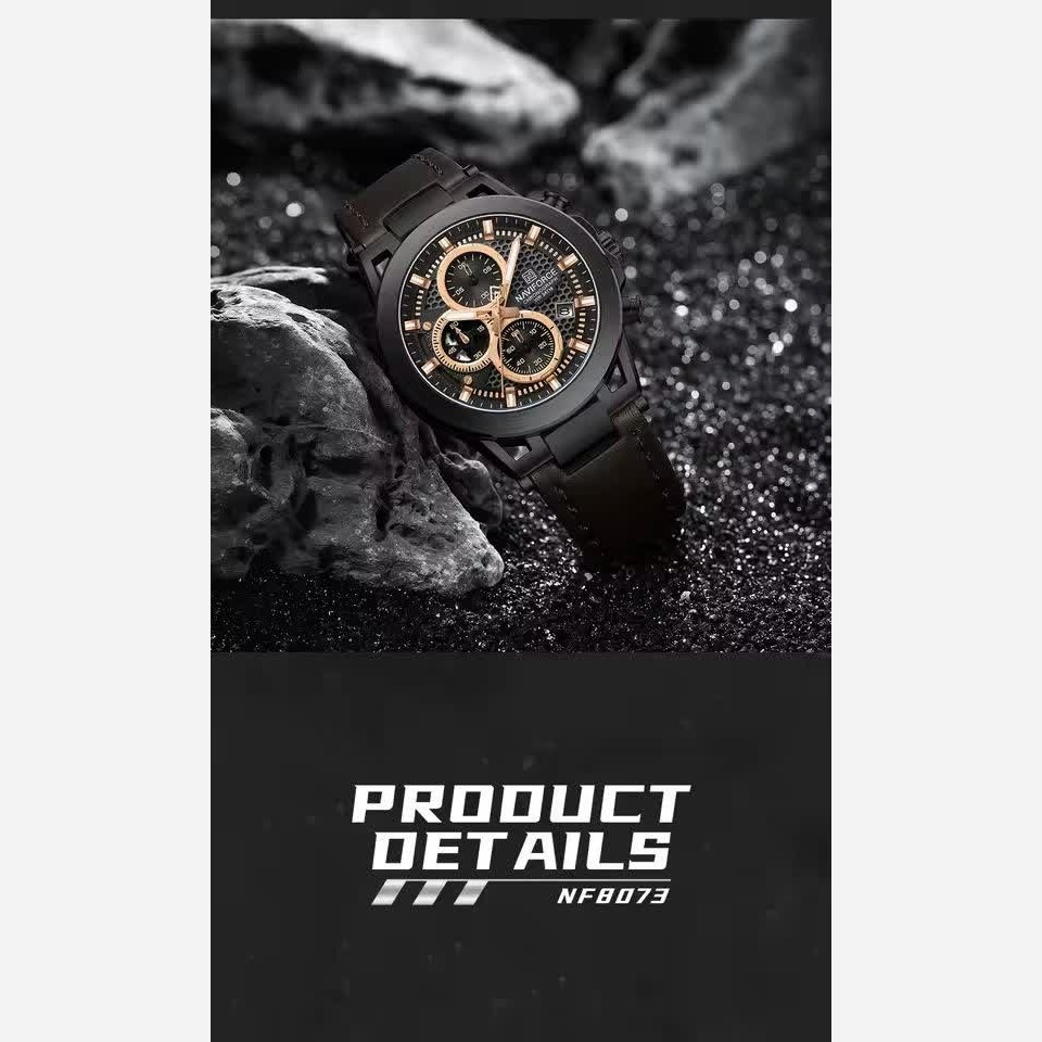 ساعت مچی کرنوگراف مردانه نیوی فورس NAVIFORCE مدل Nf8073 موتور ژاپن