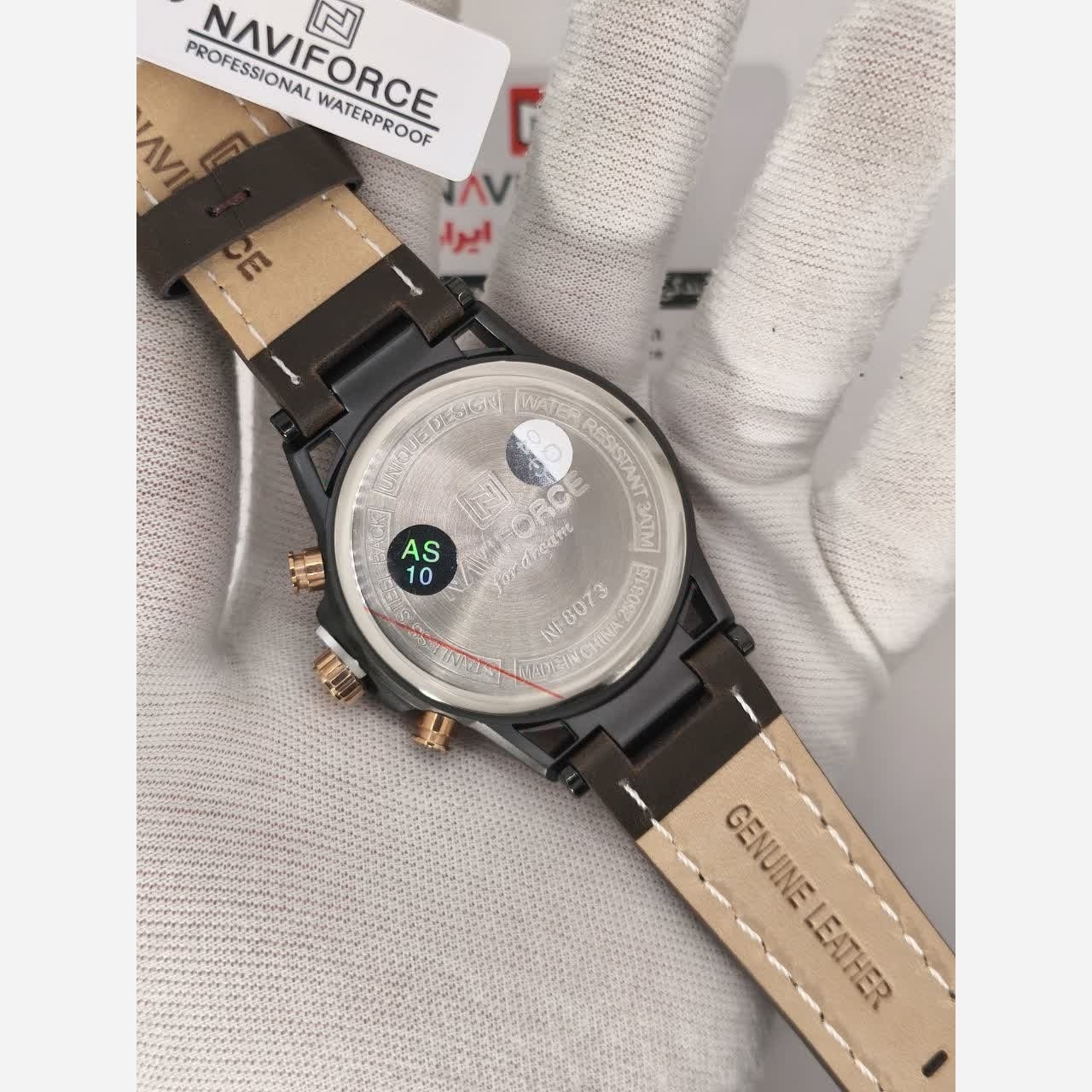 ساعت مچی کرنوگراف مردانه نیوی فورس NAVIFORCE مدل Nf8073 موتور ژاپن