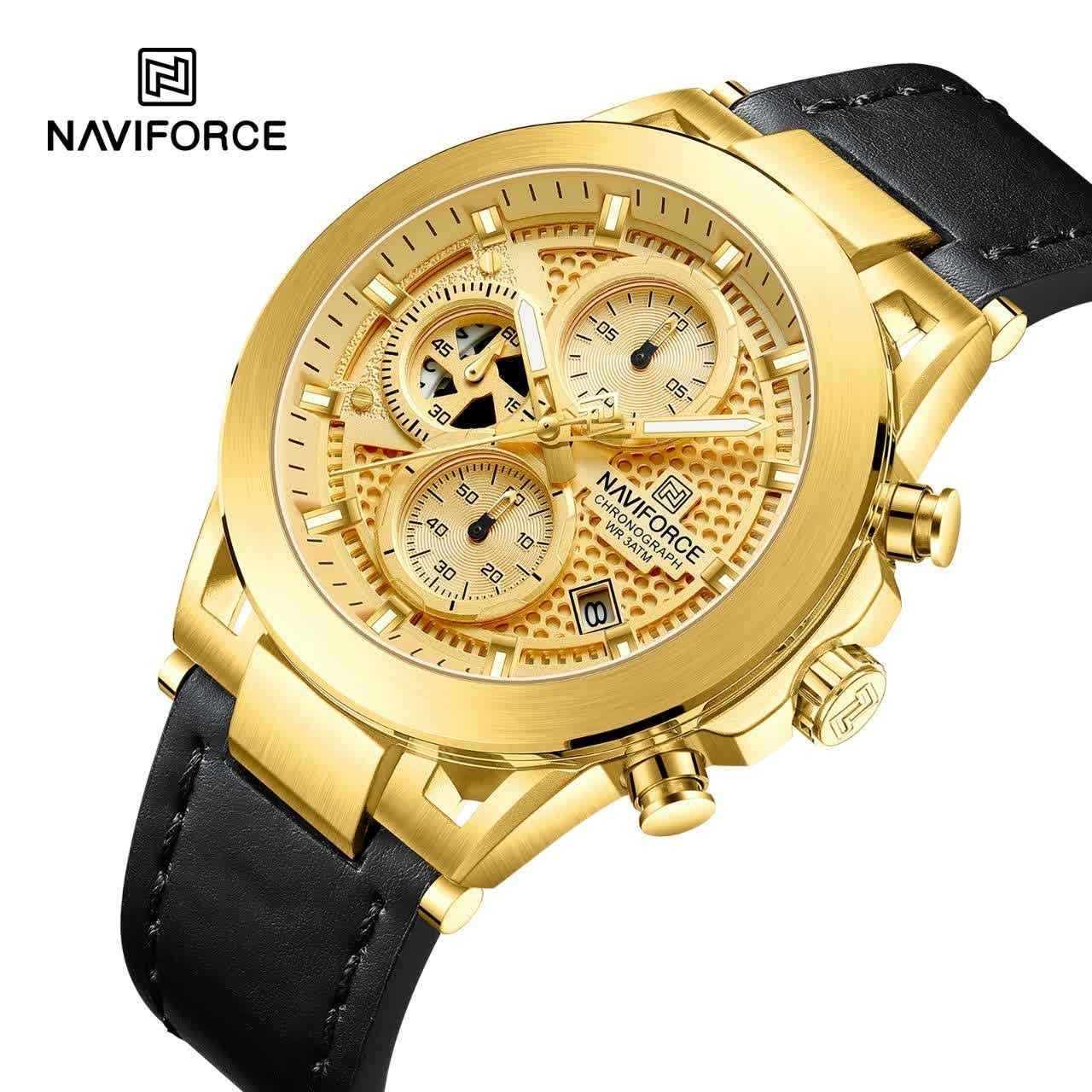 ساعت مچی کرنوگراف مردانه نیوی فورس NAVIFORCE مدل Nf8073 موتور ژاپن