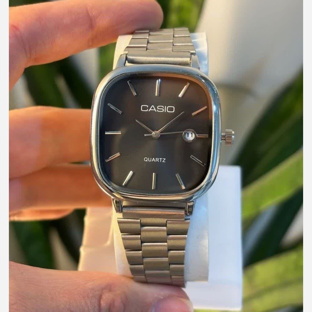 مچی زنانه کاسیو اولدمانی CASIO موتور ژاپن صفحه مشکی