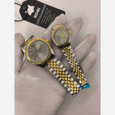 ست ساعت رولکس دیت جاست زنانه و مردانه ROLEX Date just کیفیت عالی صفحه طوسی