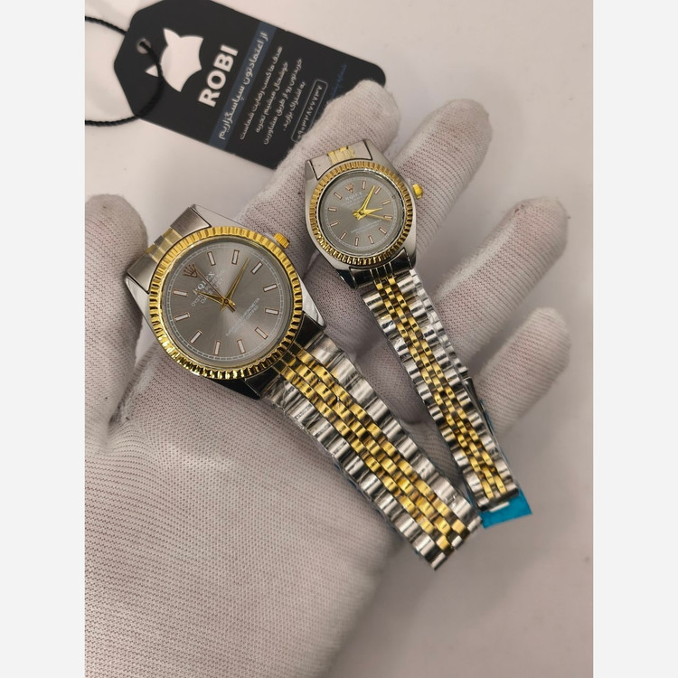 ست ساعت رولکس دیت جاست زنانه و مردانه ROLEX Date just کیفیت عالی صفحه طوسی