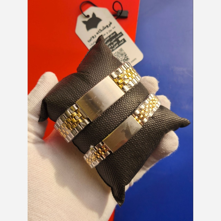 ست ساعت رولکس دیت جاست زنانه و مردانه ROLEX Date just کیفیت عالی صفحه طوسی