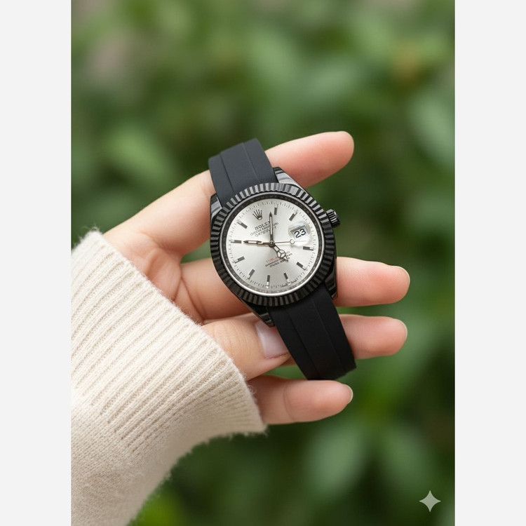 ساعت مچی مردانه رولکس دیت جاس quality ROLEX صفحه سفید