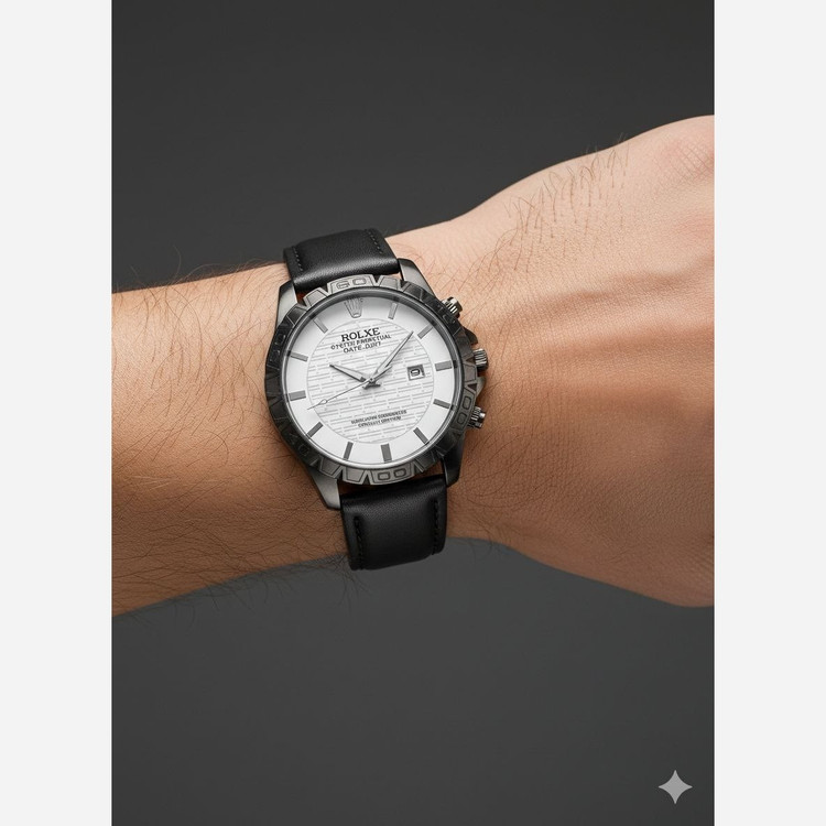 ساعت مچی مردانه رولکس دیت جاس quality ROLEX صفحه سفید