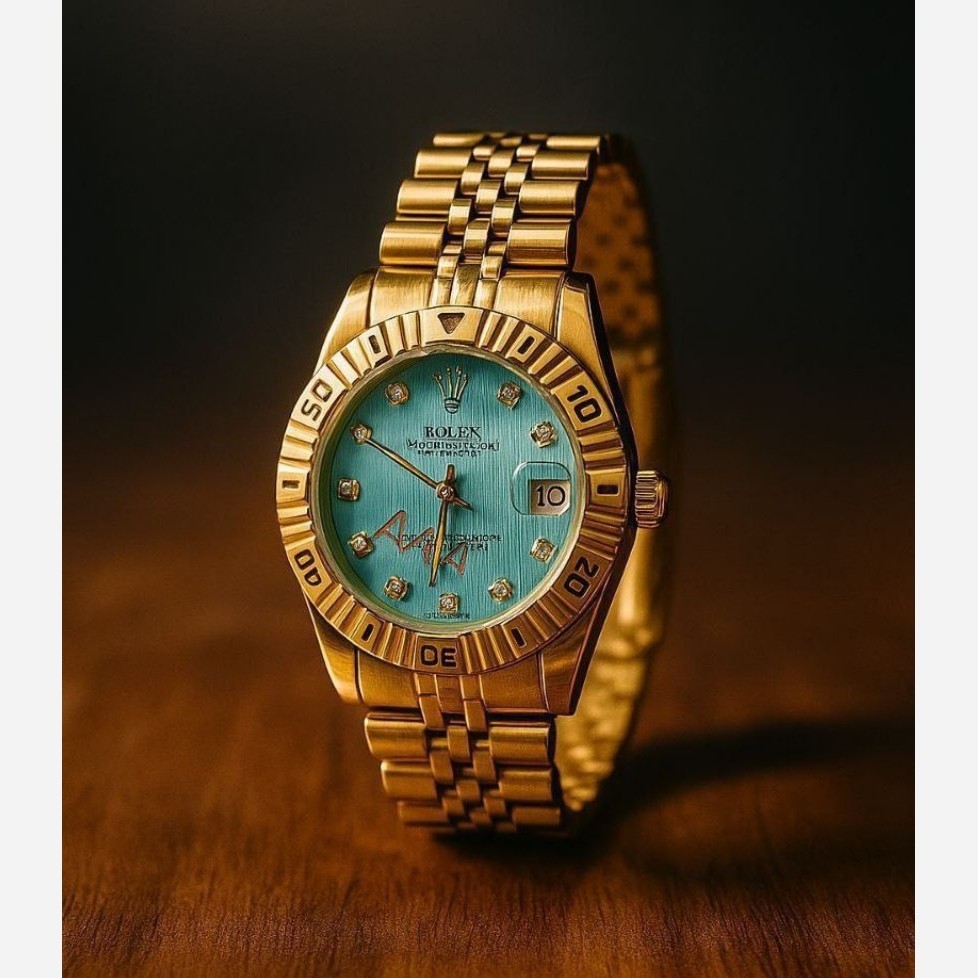 ساعت مچی زنانه رولکس Rolex دیت جاست AAA صفحه آبی