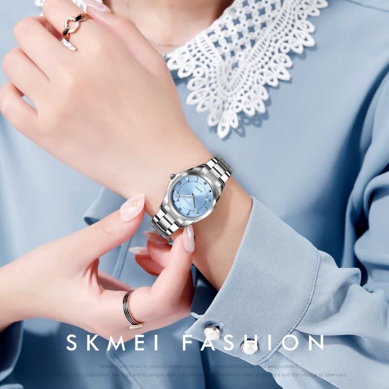 ساعت مچی زنانه عقربه ای اسکمی SKMEI مدل 1620 صفحه آبی
