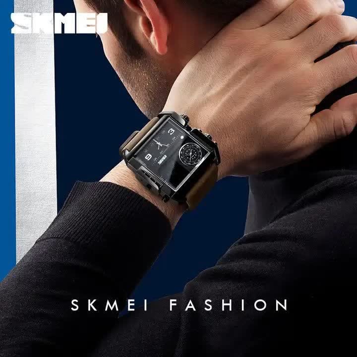 ساعت مچی مردانه عقربه و دیجیتال اسکمی SKMEI 1391 ژاپنی قهوه ای
