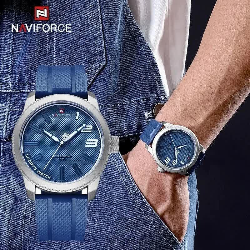 ساعت مچی مردانه نیوی فورس NAVIFORCE مدل Nf9202 ژاپنی - آبی