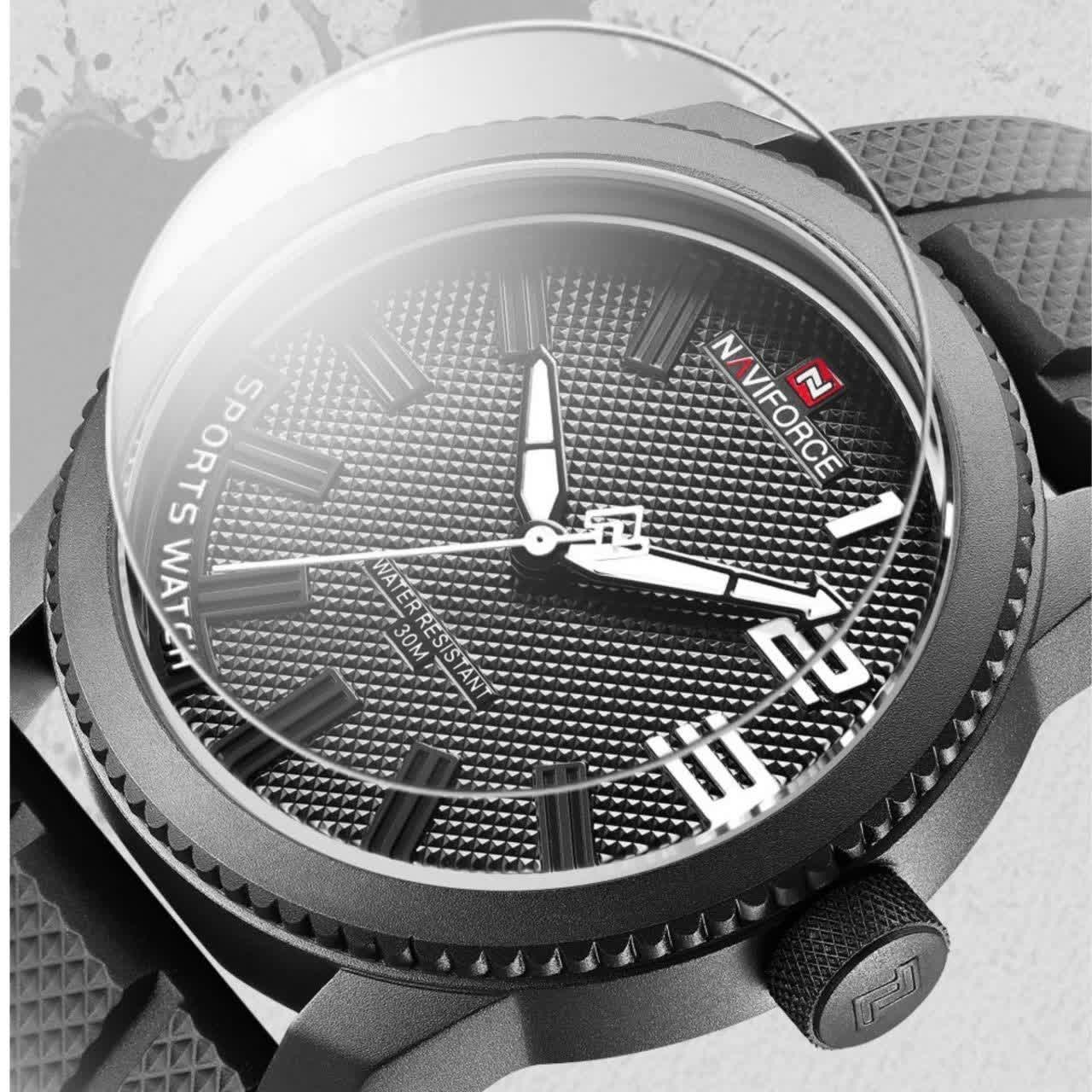 ساعت مچی مردانه نیوی فورس NAVIFORCE مدل Nf9202 ژاپنی - مشکی
