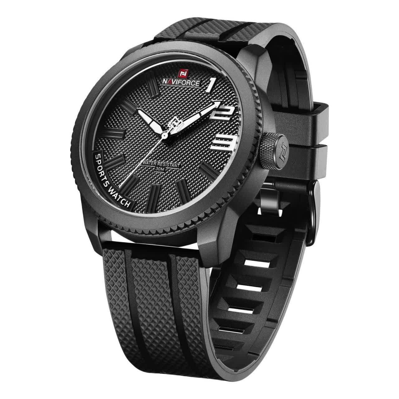 ساعت مچی مردانه نیوی فورس NAVIFORCE مدل Nf9202 ژاپنی - مشکی