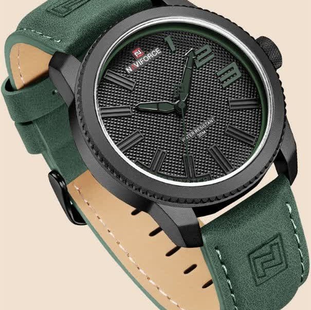 ساعت مچی مردانه نیوی فورس NAVIFORCE مدل nf9092 ژاپنی بند سبز