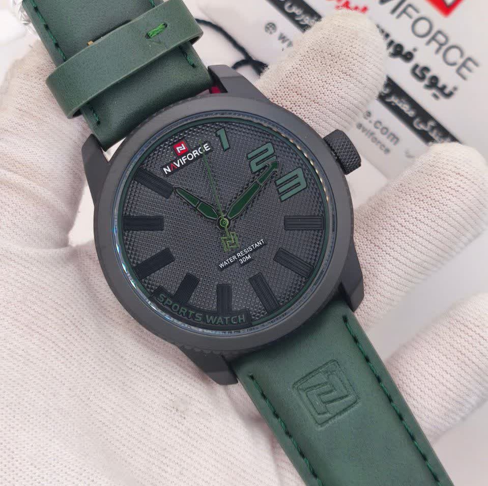ساعت مچی مردانه نیوی فورس NAVIFORCE مدل nf9092 ژاپنی بند سبز
