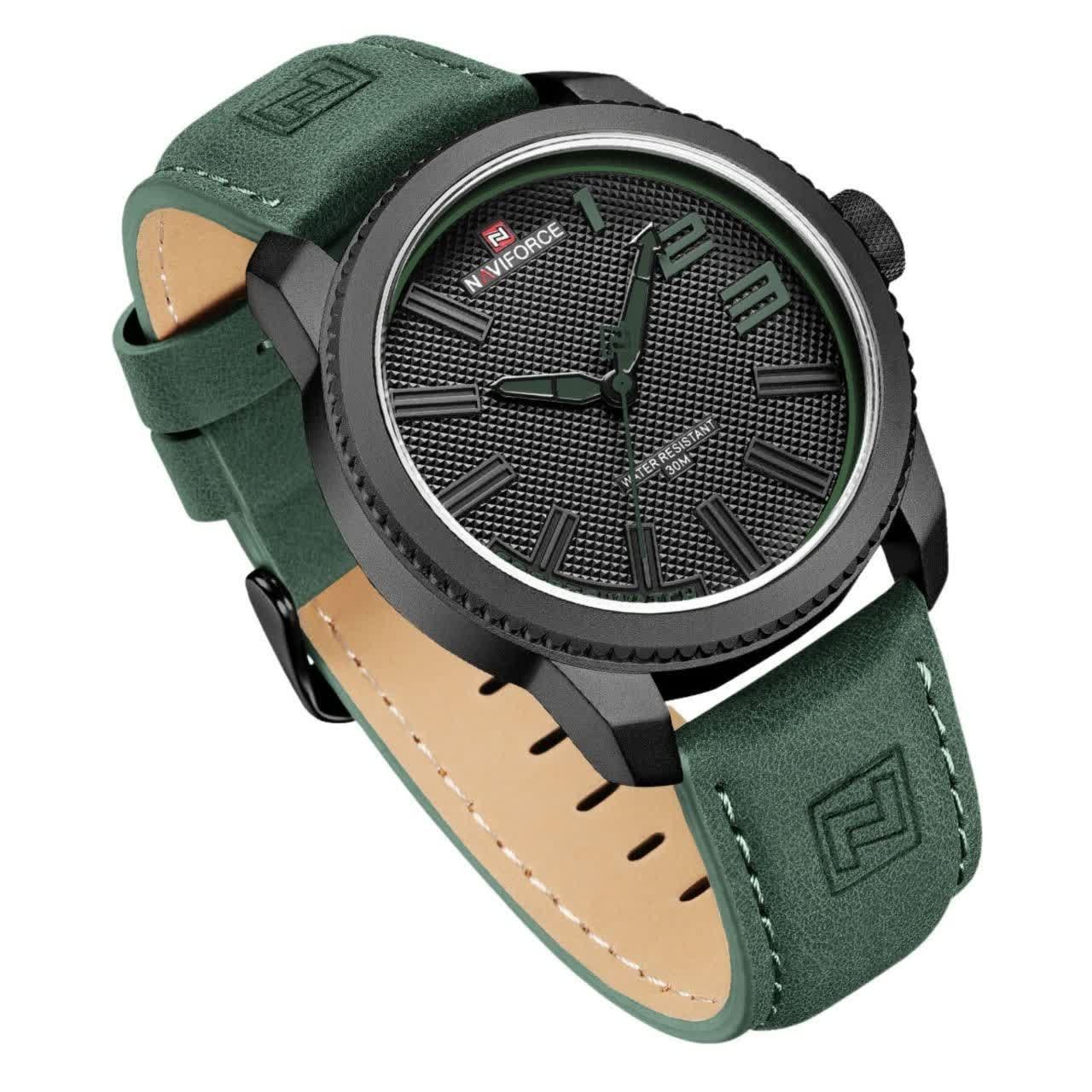 ساعت مچی مردانه نیوی فورس NAVIFORCE مدل nf9092 ژاپنی بند سبز