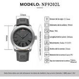 ساعت مچی مردانه نیوی فورس NAVIFORCE مدل nf9092 ژاپنی بند مشکی