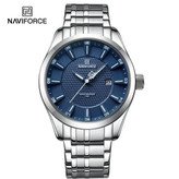 ساعت مچی مردانه نیوی فورس NAVIFORCE مدل NF8032 صفحه آبی + فول
