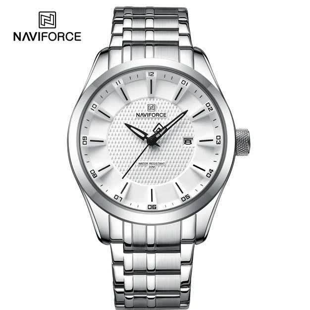 ساعت مچی مردانه نیوی فورس NAVIFORCE مدل NF8032 صفحه سفید + فول