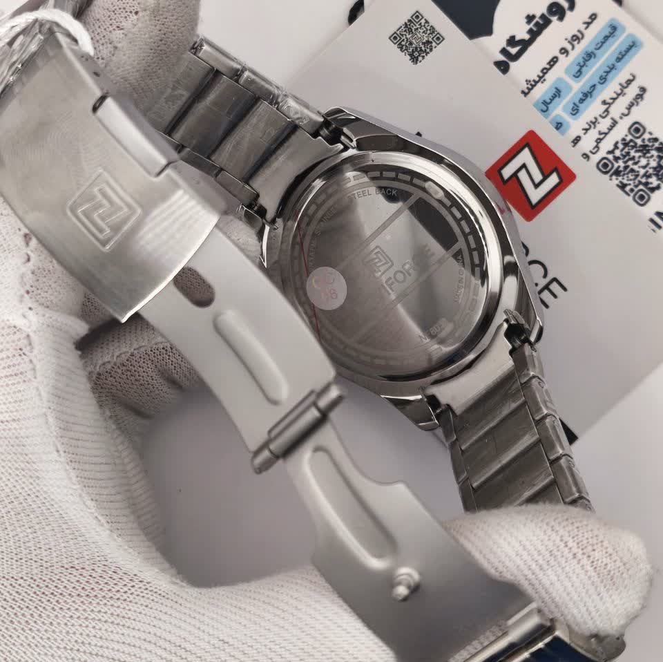 ساعت مچی مردانه نیوی فورس NAVIFORCE مدل NF8032 صفحه مشکی + فول