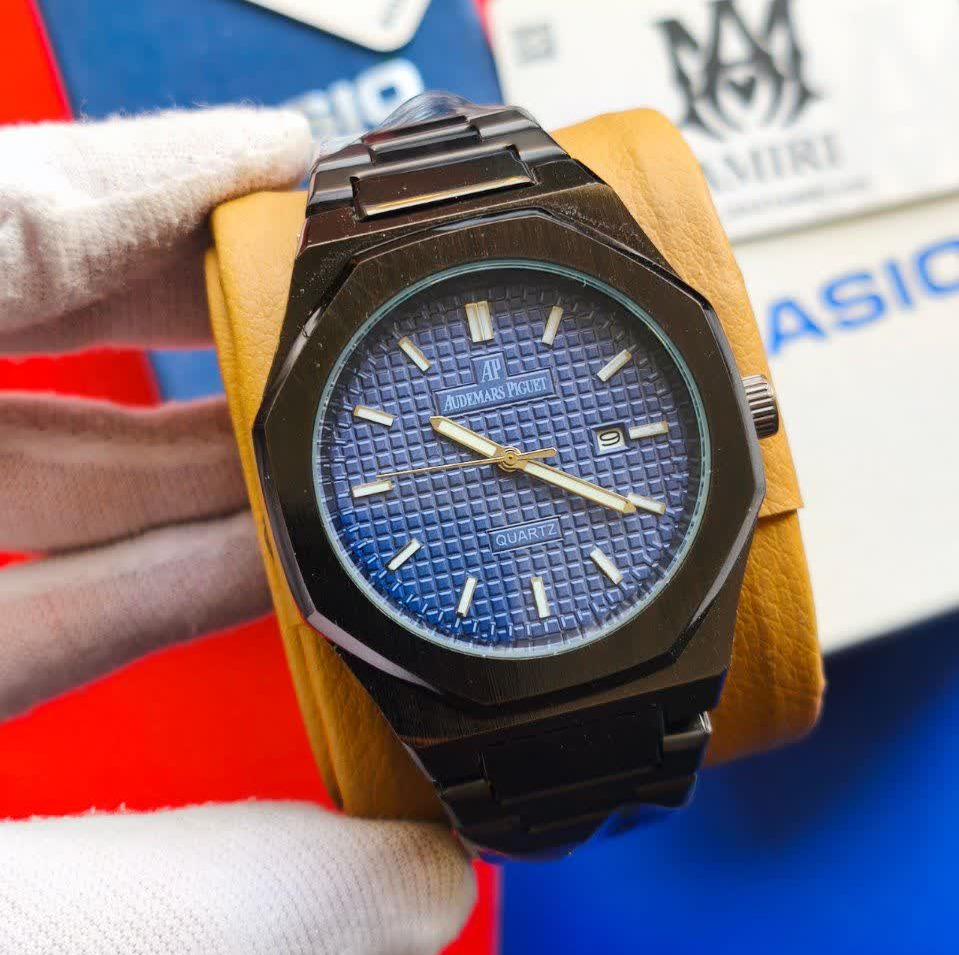 ساعت مچی عقربه ای مردانه اودمار پیگه Audemars Piguet مشکی سرمه ای + + فول پک