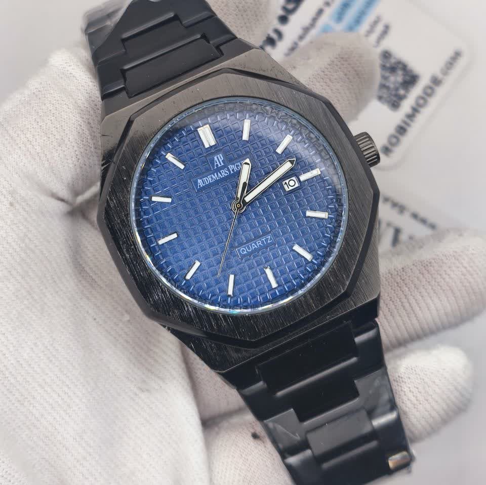 ساعت مچی عقربه ای مردانه اودمار پیگه Audemars Piguet مشکی سرمه ای + + فول پک