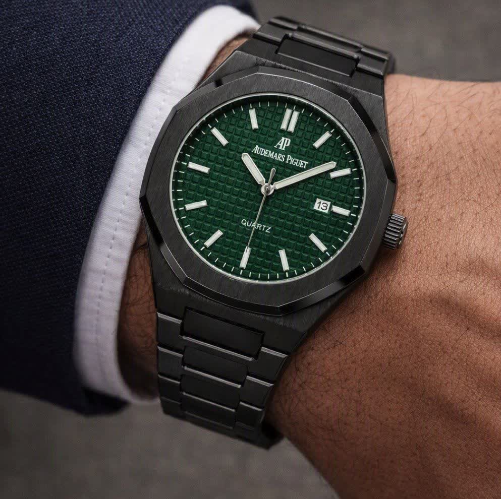 ساعت مچی عقربه ای مردانه اودمار پیگه Audemars Piguet مشکی سبز + + فول پک