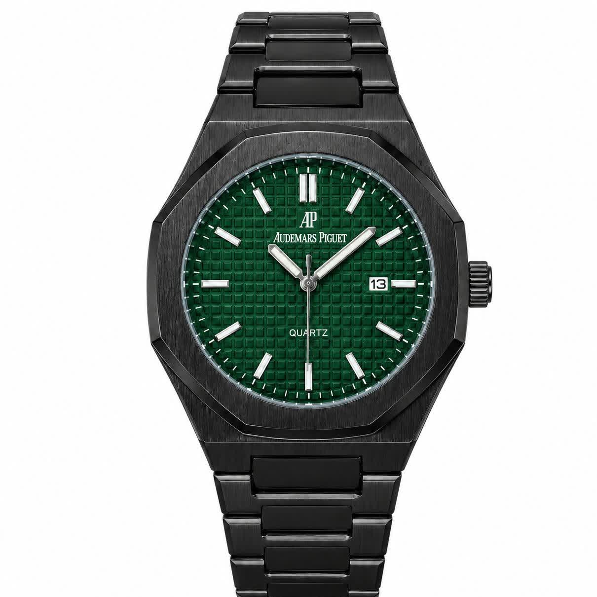 ساعت مچی عقربه ای مردانه اودمار پیگه Audemars Piguet مشکی سبز + + فول پک