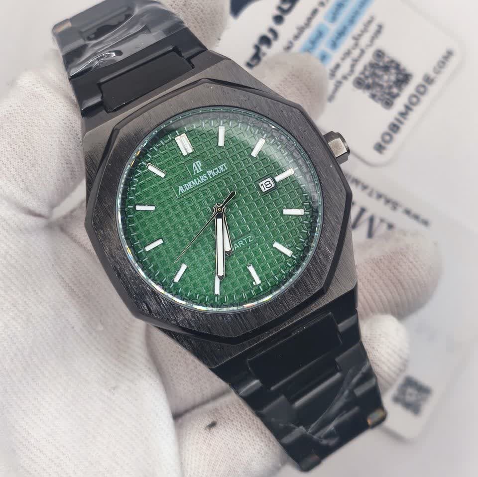 ساعت مچی عقربه ای مردانه اودمار پیگه Audemars Piguet مشکی سبز + + فول پک