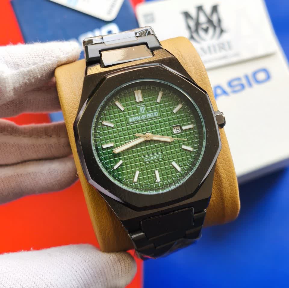 ساعت مچی عقربه ای مردانه اودمار پیگه Audemars Piguet مشکی سبز + + فول پک