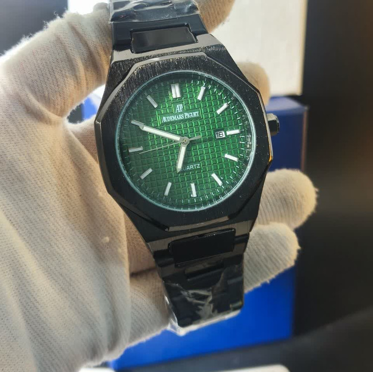 ساعت مچی عقربه ای مردانه اودمار پیگه Audemars Piguet مشکی سبز + + فول پک