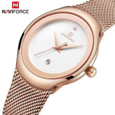 ساعت مچی عقربه ای زنانه نیوی فورس NAVIFORCE مدل Nf5004 رزگلد