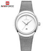 ساعت مچی عقربه ای زنانه نیوی فورس NAVIFORCE مدل Nf5004 نقره ای