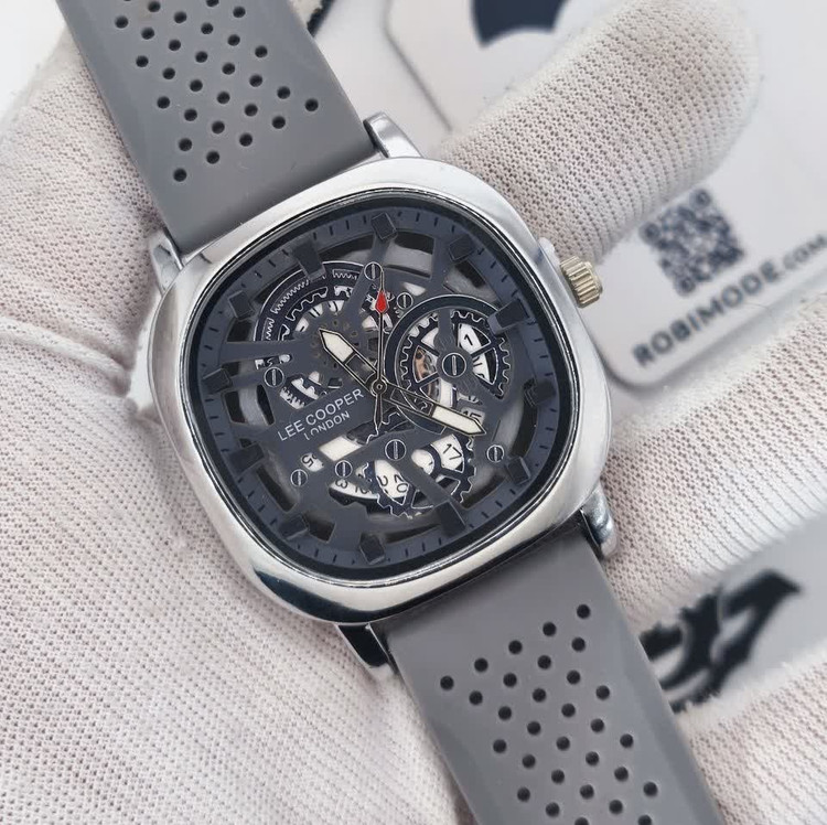 ساعت مچی مردانه لی کوپر اسکلتون لندن LEE COOPER LONDON طوسی