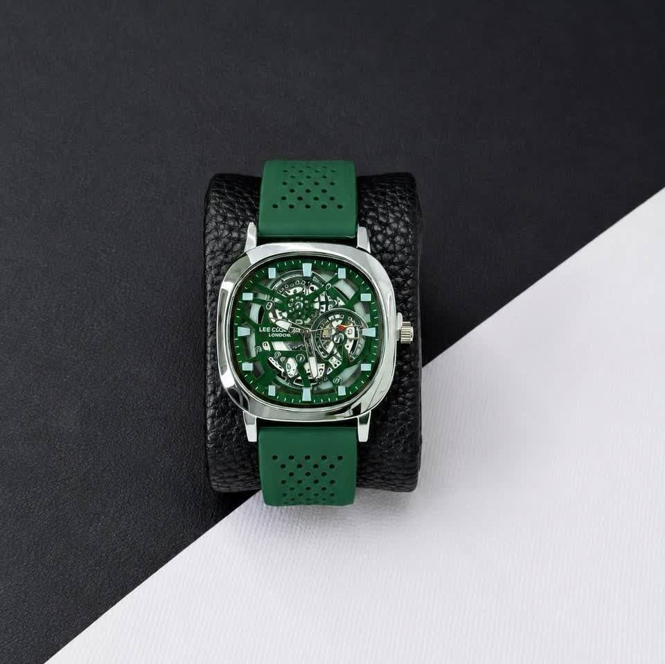 ساعت مچی مردانه لی کوپر اسکلتون لندن LEE COOPER LONDON سبز لجنی