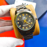 ساعت مچی مردانه رولکس ROLEX فول بلک دو تقویمه