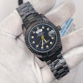 ساعت مچی زنانه رولکس ROLEX فول بلک دو تقویمه
