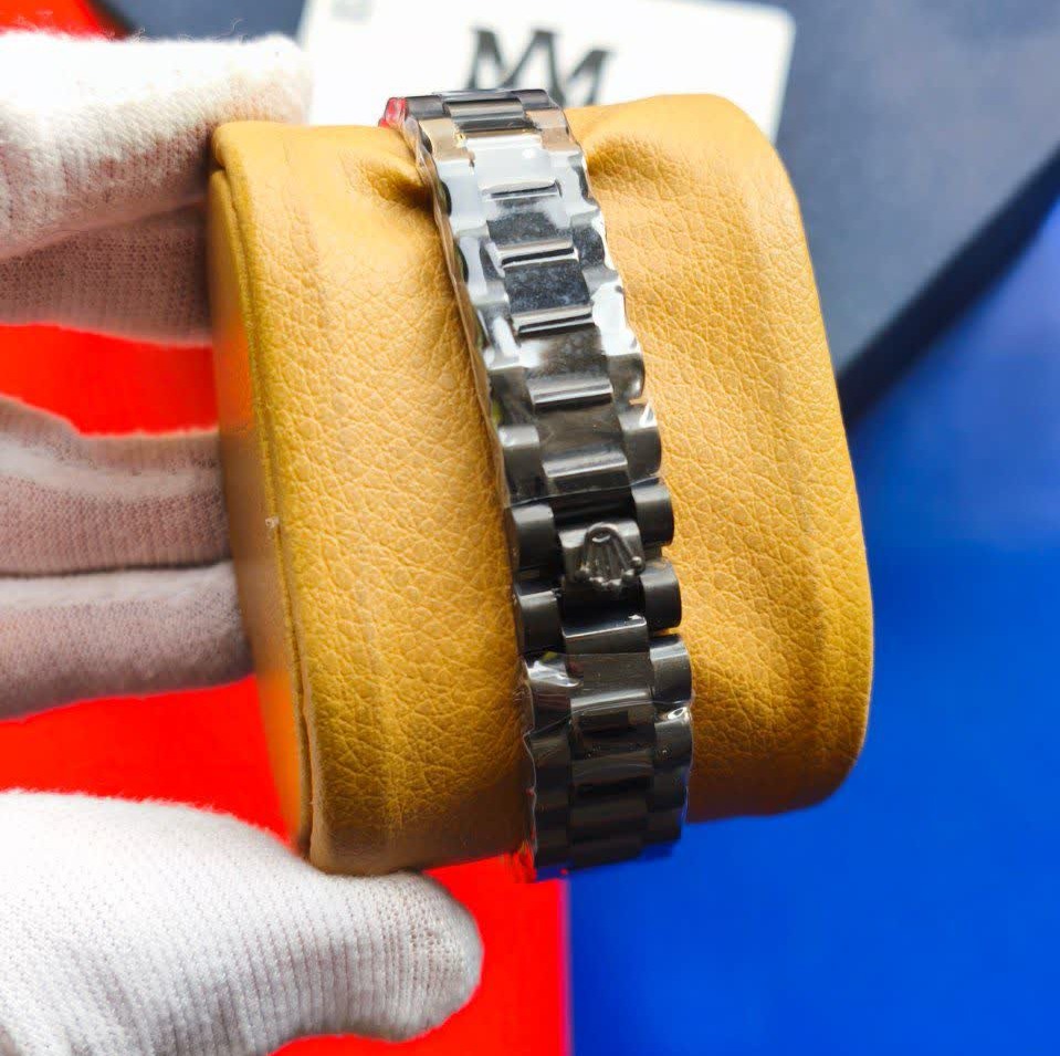 ساعت مچی زنانه رولکس ROLEX فول بلک دو تقویمه