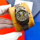 ساعت مچی زنانه رولکس ROLEX فول بلک دو تقویمه