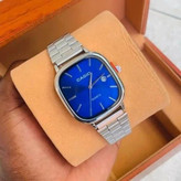 ساعت مچی مردانه کاسیو اولدمانی CASIO ژاپنی صفحه آبی + جعبه