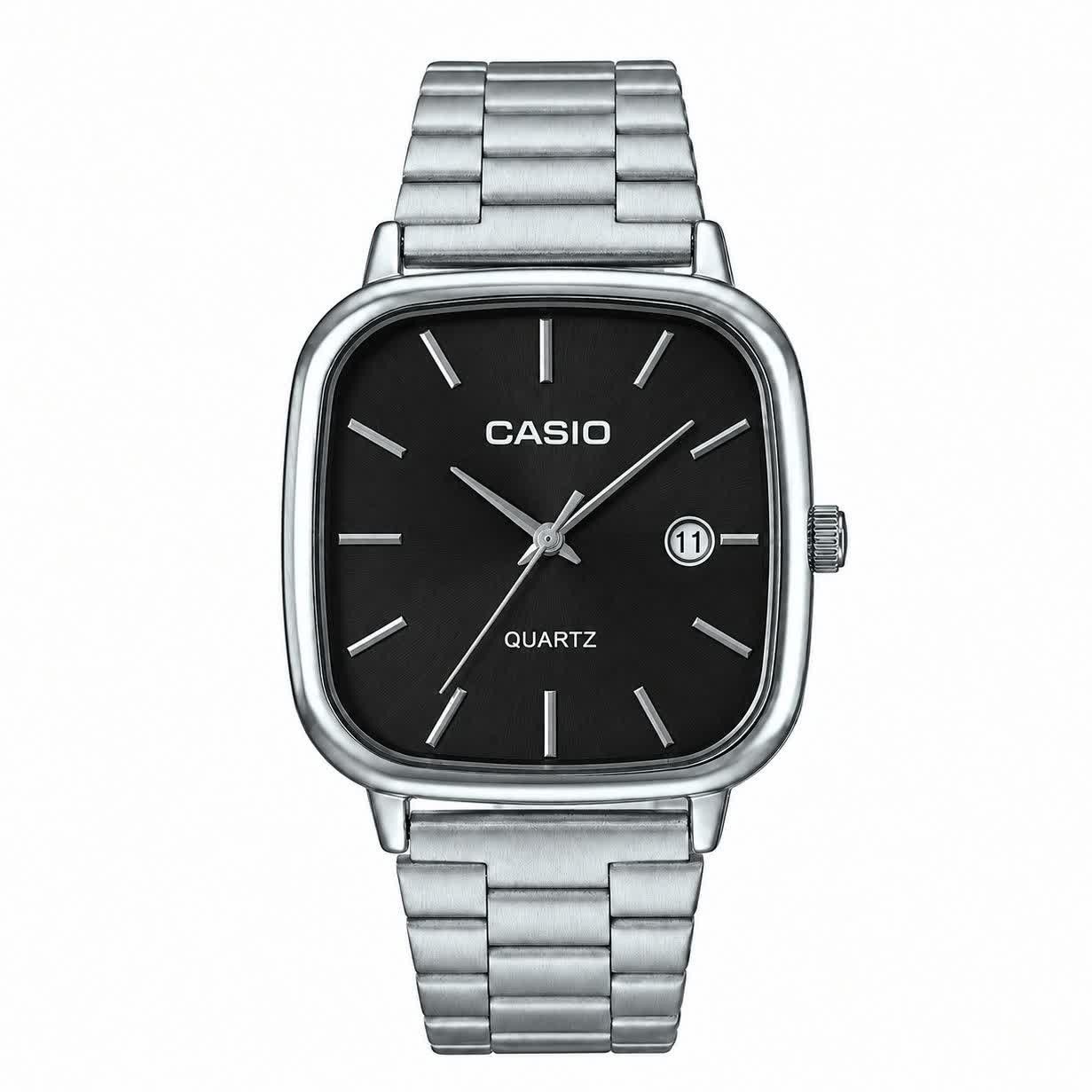 ساعت مردانه کاسیو اولدمانی CASIO ژاپنی صفحه مشکی + جعبه