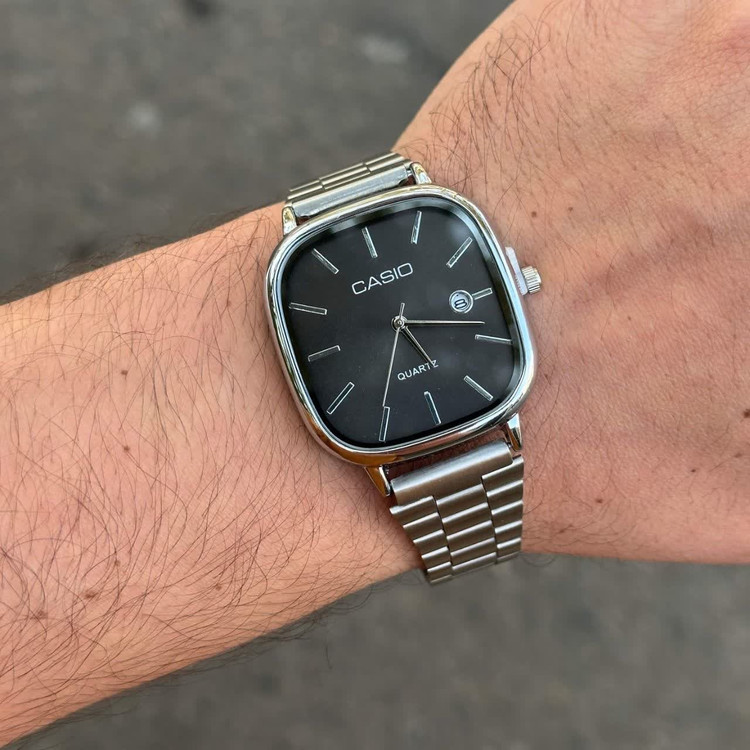 ساعت مردانه کاسیو اولدمانی CASIO ژاپنی صفحه مشکی + جعبه