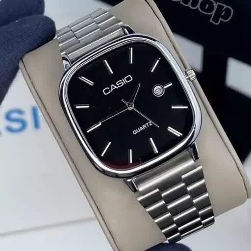 ساعت مردانه کاسیو اولدمانی CASIO ژاپنی صفحه مشکی + جعبه