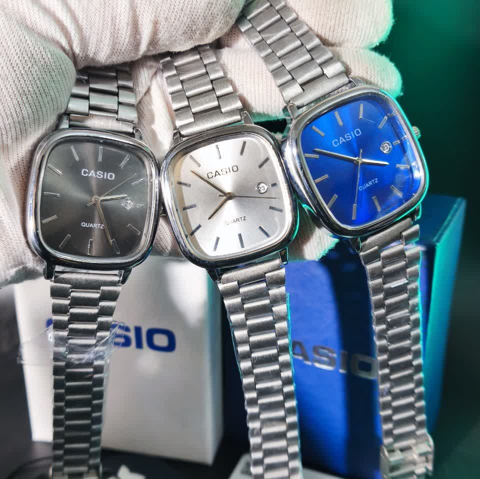 ساعت مردانه کاسیو اولدمانی CASIO ژاپنی صفحه مشکی + جعبه