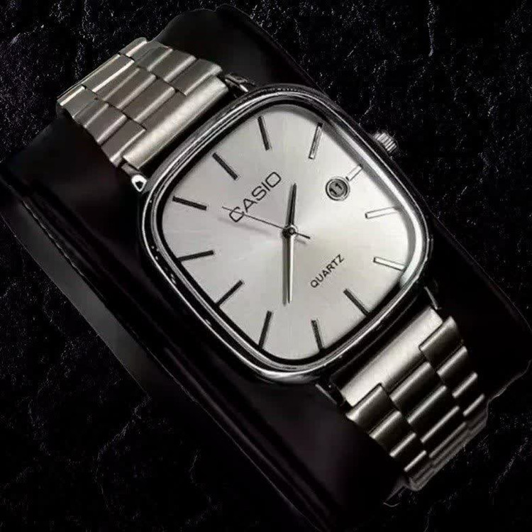 ساعت مچی مردانه کاسیو اولدمانی CASIO ژاپنی صفحه سفید + جعبه