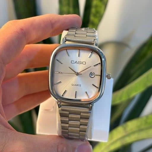 ساعت مچی مردانه کاسیو اولدمانی CASIO ژاپنی صفحه سفید + جعبه